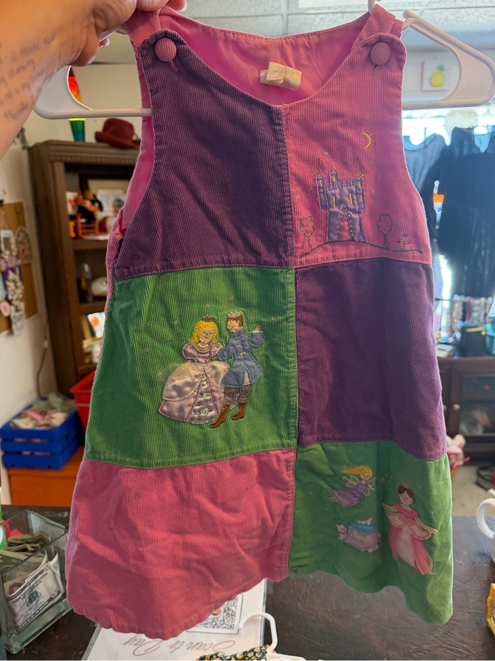 Girls 6/6X Patchwork Corduroy Fairytale Princess Jumper Dress 2010